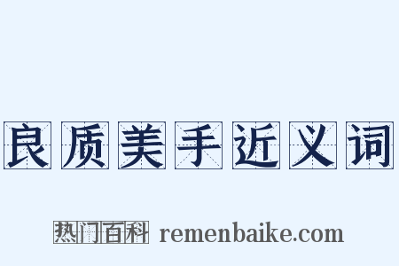 良质美手近义词是什么意思的图片